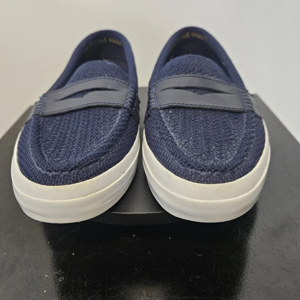 Cole‎ Haan Grand.OS Pinch Weekender Penny Loafer Shoes Womens 10.5 B Blue W11558